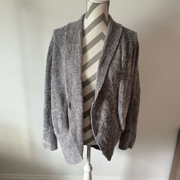 Womens Kim Rogers Gray Open Front Cardigan Sweater – Medium - Picture 2 of 7